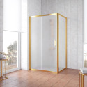 Душевой уголок Vegas Glass ZP+ZPV TUR NOVO 130*100 09 10 профиль золото, стекло сатин