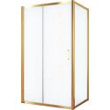 Душевой уголок Vegas Glass ZP+ZPV TUR NOVO 130*100 09 10 профиль золото, стекло сатин