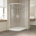 Душевой уголок Vegas Glass ZS-F 110*90 01 01 профиль белый, стекло прозрачное