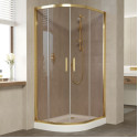 Душевой уголок Vegas Glass ZS-F 90*80 09 05 профиль золото, стекло бронза