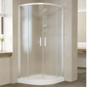 Душевой уголок Vegas Glass ZS 110 01 02 профиль белый, стекло шиншилла
