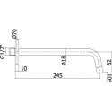 Излив Paffoni Light ZBOC046CR для ванны