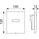 Кнопка смыва TECE Planus Urinal 220/12 V 9242352 сатин, нержавеющая сталь