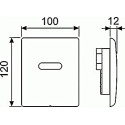 Кнопка смыва TECE Planus Urinal 6 V-Batterie 9242350 сатин, нержавеющая сталь