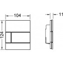 Кнопка смыва TECE Square Urinal 9242807 черное стекло, кнопка хром