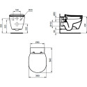 Комплект Ideal Standard Connect AquaBlade E212701 унитаз + инсталляция с кнопкой смыва