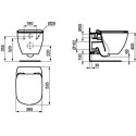 Комплект Ideal Standard Tesi T387201 унитаз + инсталляция с кнопкой смыва