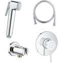 Комплект  Grohe Solido 39192000 подвесной унитаз + инсталляция + кнопка + Гигиенический душ Grohe BauClassic 124901 со смесителем