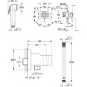 Комплект  Grohe Solido 39192000 подвесной унитаз + инсталляция + кнопка + Гигиенический душ Grohe BauClassic 124901 со смесителем