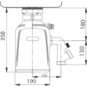 Комплект  Мойка кухонная Paulmark Flugen PM217850-BL черный + Измельчитель отходов Bort Alligator 93410754