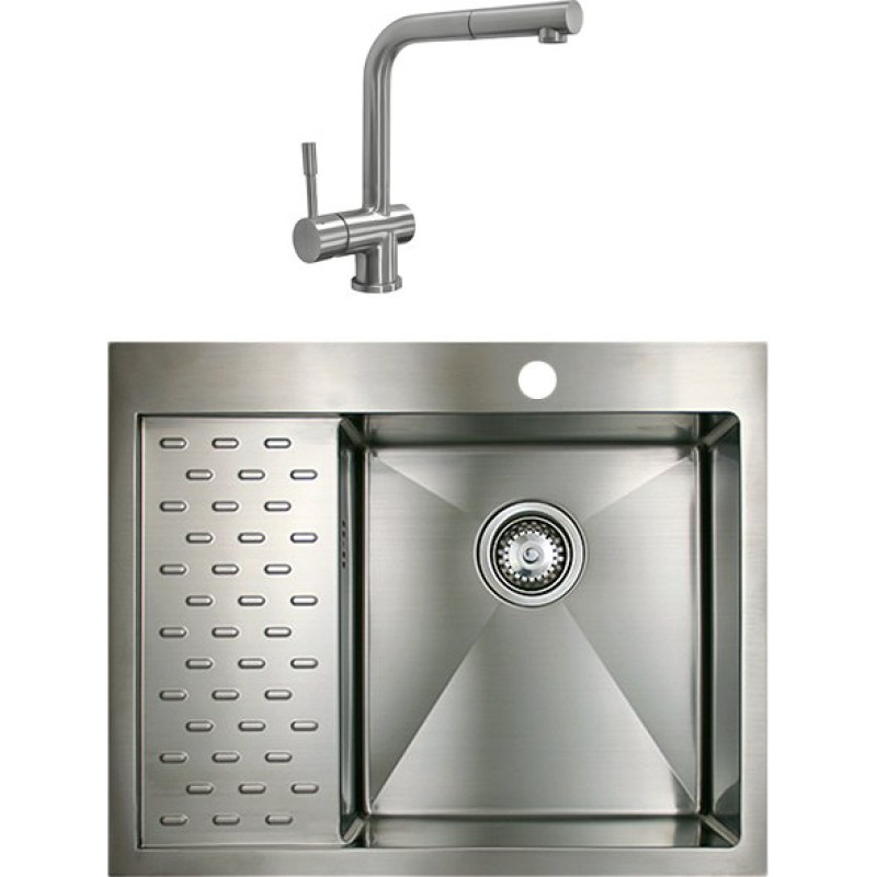 Комплект  Мойка кухонная Seaman Eco Marino SMB-6351PLS + Смеситель Seaman Eco Venice SSN-0912P для кухонной мойки
