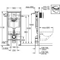 Комплект  Система инсталляции для унитазов Grohe Rapid SL 38772001 3 в 1 с кнопкой смыва + Унитаз подвесной Gustavsberg Estetic Hygienic Flush белый