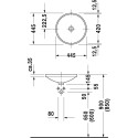 Комплект  Смеситель Kludi Bozz 382440576 для раковины + Рукомойник Duravit Architec 0319420000