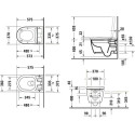 Комплект  Унитаз подвесной Duravit ME by Starck 2529090000 + Система инсталляции для унитазов TECE Base NEW с кнопкой смыва