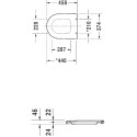 Комплект  Унитаз подвесной Duravit ME by Starck 2529090000 + Система инсталляции для унитазов TECE Base NEW с кнопкой смыва