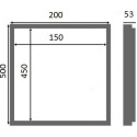 Люк настенный Люкер AL-KR 50x20