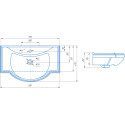 Мебельная раковина Runo Классик 80