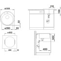 Мойка кухонная Blanco Riona 45 шампань