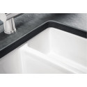 Мойка кухонная Blanco Subline 350/150-U глянцевая белая, с отводной арматурой InFino