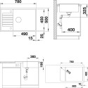 Мойка кухонная Blanco Zia XL 6S Compact 523280 серый беж