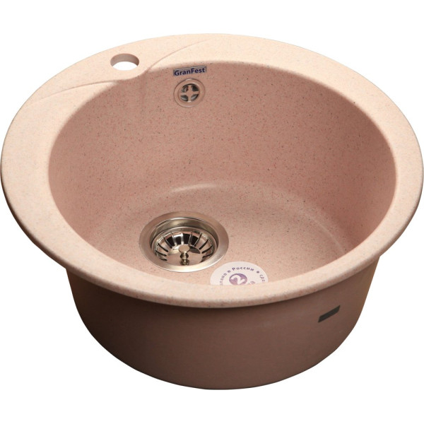 Мойка кухонная GranFest Rondo R-480 светло-розовый