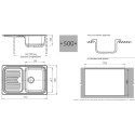 Мойка кухонная GranFest Standart S-780 L графит