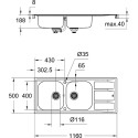 Мойка кухонная Grohe K400 31587SD0