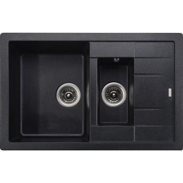 Мойка кухонная Kaiser KG2M-7850-BP черный мрамор