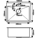 Мойка кухонная Melana D5343HB графит