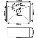 Мойка кухонная Melana D5343HB графит