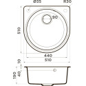 Мойка кухонная Omoikiri Akegata 51 черная