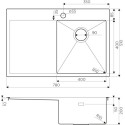 Мойка кухонная Omoikiri Akisame 78-IN-R нержавеющая сталь
