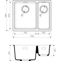 Мойка кухонная Omoikiri Kata 55-2-U-BL черная