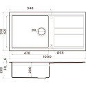 Мойка кухонная Omoikiri Kitagawa 100 leningrad grey