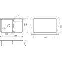 Мойка кухонная Paulmark Flugen PM217850-DG графит