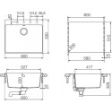 Мойка кухонная Schock Galaxy 60 (N-100) магнолия