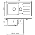 Мойка кухонная Tolero Glass TG-920к черная