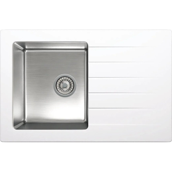 Мойка кухонная Tolero Twist TTS-760 № 923 белая