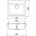 Мойка кухонная Whinstone Немос 1B серый