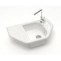 Мойка кухонная ZETT lab. T022Q001 белый лед