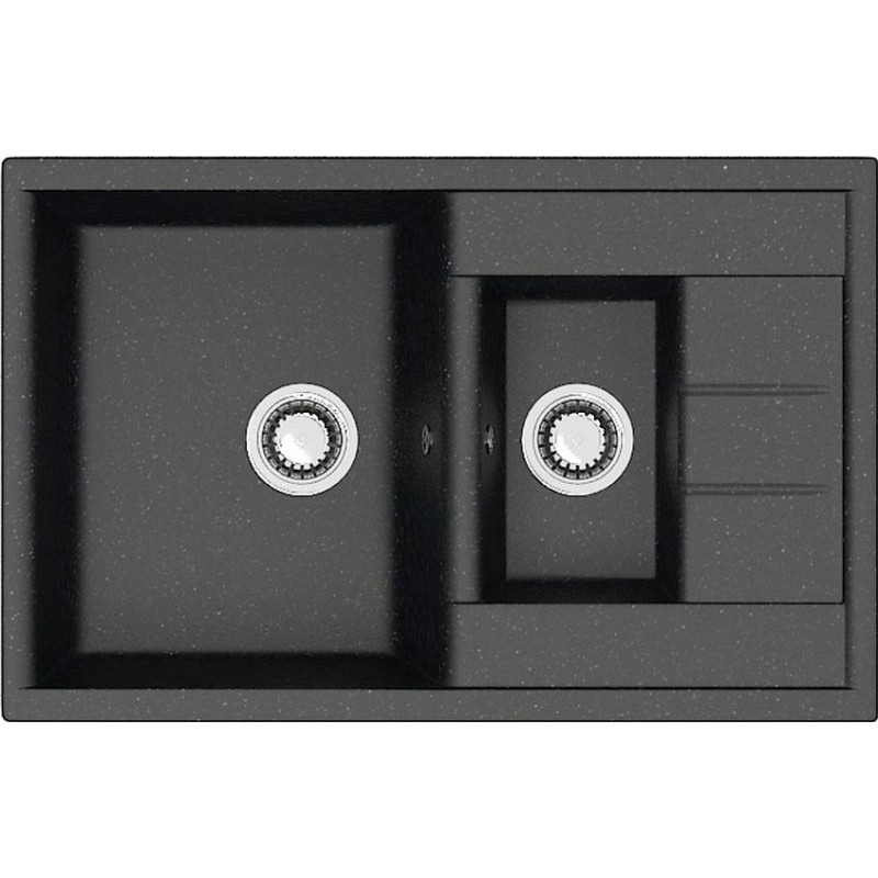 Мойка кухонная ZETT lab. T210Q004 черная