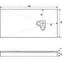 Поддон для душа Good Door Essentia 100x80, с ножками и экраном