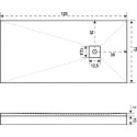 Поддон для душа Good Door Essentia 120х70, с ножками и экраном