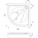 Поддон для душа Good Door Эклипс 80x80 с ножками и экраном