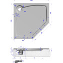 Поддон для душа GuteWetter Deluxe 100x100x2 P серый