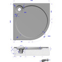 Поддон для душа GuteWetter Deluxe 100x100x2 R бежевый