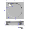 Поддон для душа GuteWetter Deluxe 80x80x16 Q терракот