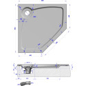 Поддон для душа GuteWetter Deluxe 90x90x2 P белый