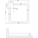 Поддон для душа Niagara Nova NG-100-100Q 100x100 см, квадратный