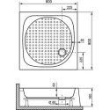 Поддон для душа RGW Lux TN 16180188-21 80x80